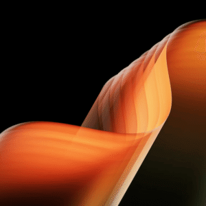 tableau mural métal abstrait orange moderne design contemporain