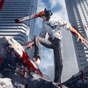 Tableau mural métal Chainsaw Man