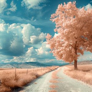 Tableau métal Évasion Rosée